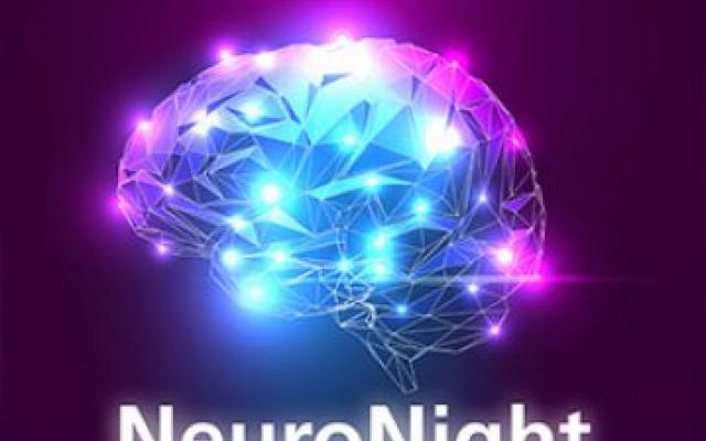 Poster for NeuroNight featuring brain