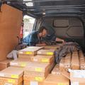 Filling van with boxes