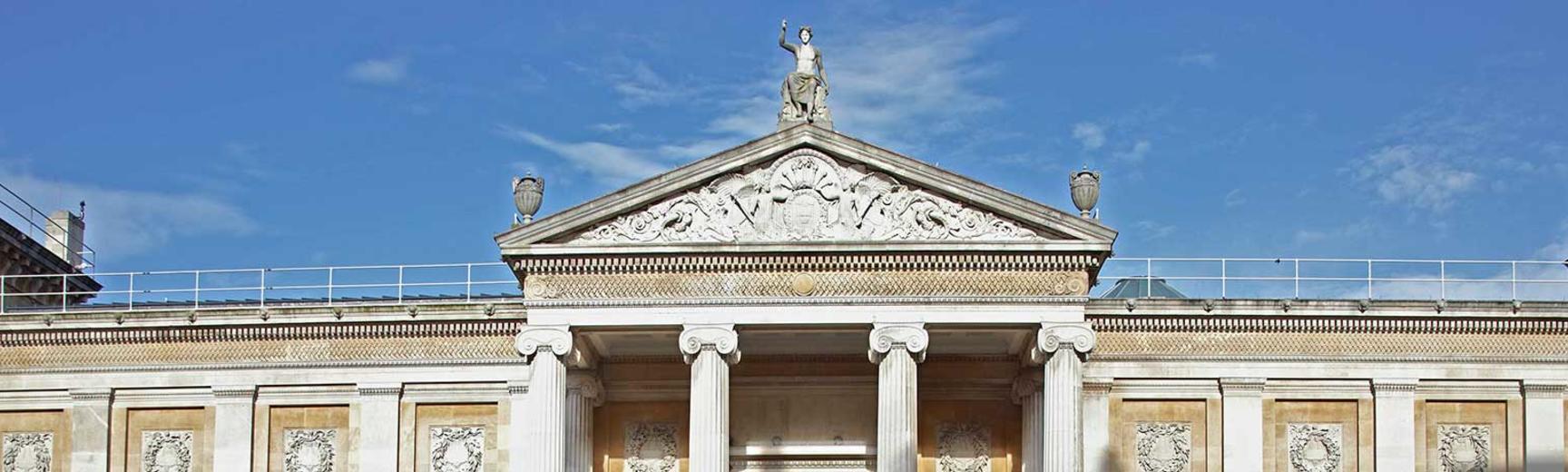 Ashmolean facade against blue sky