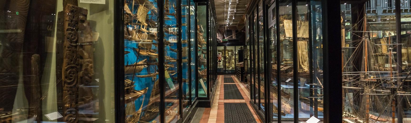 Display cases at the Pitt Rivers Museum
