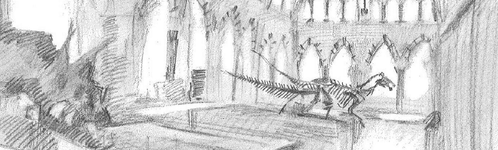 Drawing of the Oxford University Museum of Natural History