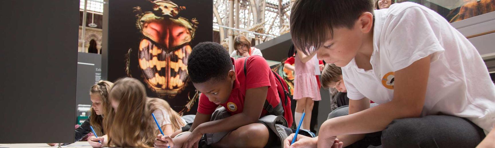 School group at the Museum of Natural History