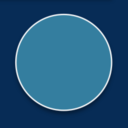 Blue circle on a darker blue background