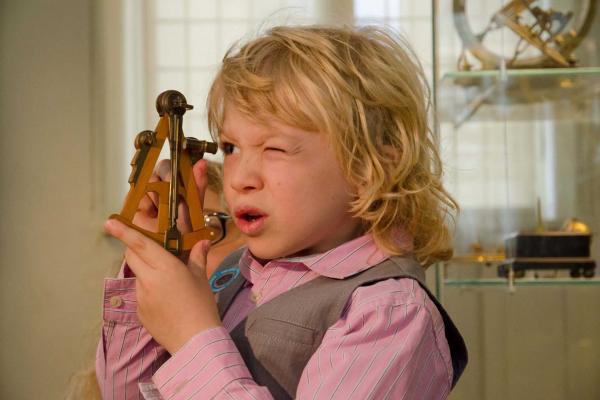 Child learning with Sextant, Museum of the History of Science