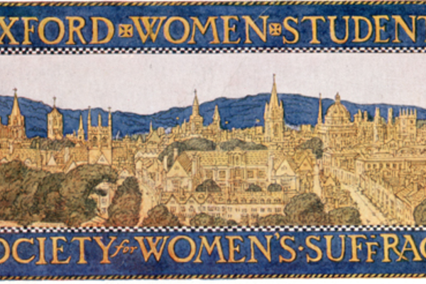 Banner of the Oxford Women Students’ Society for Women’s Suffrage