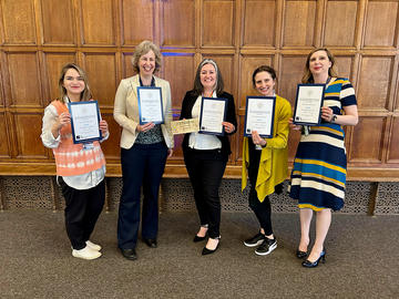Glam vcsaward2024 adultswithdisabilitiesproject The GLAM team with the Vice-Chancellor at the Vice-Chancellor's Awards