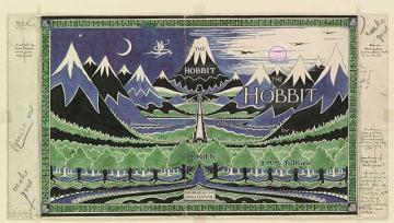 Image of original drawing for The Hobbit dust jacket