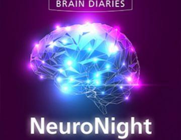 Poster for NeuroNight featuring brain