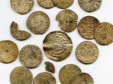 Selection of different coin types within the Watlington Hoard
