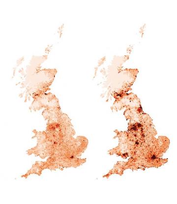 Map about migration in the British Isles from the Museum of Natural History's 'Settlers' exhibition Map about migration in the British Isles