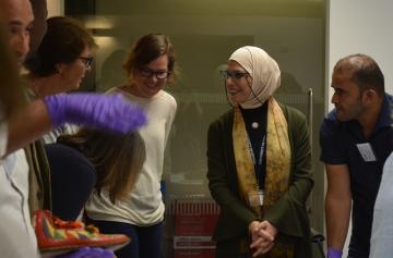 Staff and volunteers in Pitt Rivers