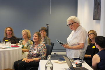 Jean speaking at a social prescribing workshop