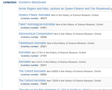 Part of the profile of the History of Science Museum in the Wikidata-driven application Reasonator History of Science Museum profile in Reasonator