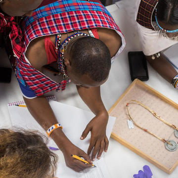 Maasai visitors to Pitt Rivers Museum, University of Oxford