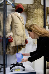 Lyra's coat from His Dark Materials Coat in museum