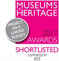 Logo for Museums+Heritage Awards 2017 Museums and Heritage 2017 awards shortlisted supported by ACE - project on a limited budget