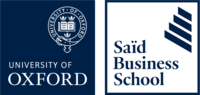 Blue and white Saïd Business School logo