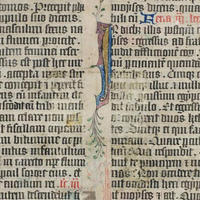 Medieval manuscript - Centre for Medieval and Early Modern Studies Illuminated medieval manuscript with dense black text and some colour illustration